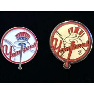 Vintage New York Yankees Pin 1985, 1998 Team Logo Lapel MLB Set of 2